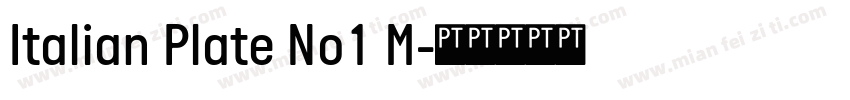 Italian Plate No1 M字体转换